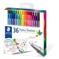 Caneta Hidrográfica Triplus Fineliner Brilliant 36 Cores