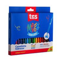 Caneta Hidrográfica Tris Mega Hidro Color 36 Cores 683713