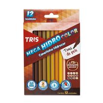 Caneta Hidrográfica Tris Mega Hidro Tons de Pele 12 Cores