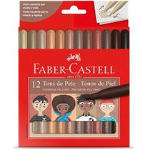Caneta hidrográfica Vai e Vem 12 cores tons de pele 15.0112VVCCZF - Faber-Castell