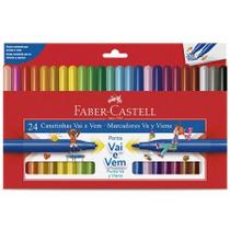 Caneta hidrográfica Vai e Vem 24 cores 150124VVZF/555423 - Faber-Castell Caneta hidrográfica Vai e Vem 24 cores 150124VVZF/555423 - Faber-Castell