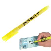 Caneta Identificadora Dinheiro Falso Detect Pen Original Proteção Contra Notas De Papel Comum