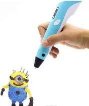 Caneta Impressora 3D Drawing Pen 3D C/ Filamento PLA Painel LCD Bivolt