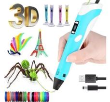 Caneta Impressora 3D Manual Criativa Para Crianças e Adultos + Filamentos Caneta Impressora 3D Manual Criativa Para Crianças e Adultos + Filamentos