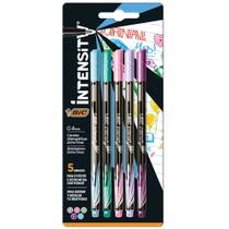 Caneta intensity bic 0.4mm c/5 cores pastel
