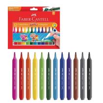 Caneta Jumbo Triangular 12 Cores Faber Castell