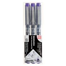 Caneta Kuretake Mangaka Violet Estojo com 3 Unidades
