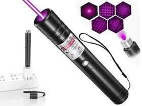 Caneta laser USB recarregável roxa IVVTRYI Cat Toy Caneta laser USB recarregável roxa IVVTRYI Cat Toy