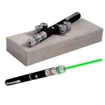 Caneta Laser Verde Pointer 5000Mw 5 Ponteiras De Efeitos X