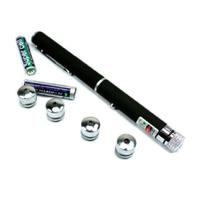 Caneta Laser Verde Pointer 5000mw com 5 Ponteiras de Efeitos Caneta Laser Verde Pointer 5000mw com 5 Ponteiras de Efeitos