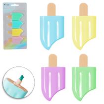 Caneta marca fofa 04 peças picole color