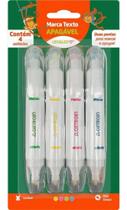Caneta Marca Texto Apagável 4 Cores Leo&Leo com Ponta de Alta Qualidade Caneta Marca Texto Apagável 4 Cores Leo&Leo com Ponta de Alta Qualidade