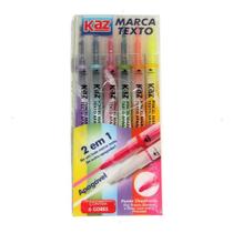 Caneta Marca Texto Apagavel Pro 6 Cores Kaz Grife Apague Caneta Marca Texto Apagavel Pro 6 Cores Kaz Grife Apague