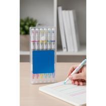 Caneta Marca Texto Apagável Slim 6 Cores Pastel Caneta Marca Texto Apagável Slim 6 Cores Pastel