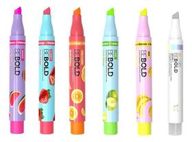 Caneta Marca Texto Be Bold Fruit Edition Newpen 6 Unidades