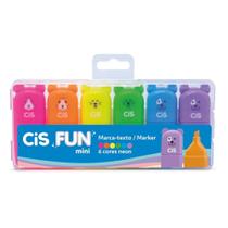 Caneta Marca Texto CIS FUN Mini Neon 6 Cores