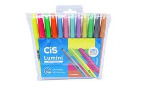 Caneta Marca Texto Cis Lumini 12 Cores Blister