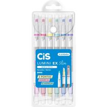 Caneta Marca Texto CIS Lumini EX SLIM 6 Cores