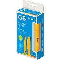 Caneta Marca Texto CIS Lumini Laranja CX com 12
