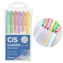 Caneta Marca Texto Cis Lumini Pastel - Estojo Com 6 Cores