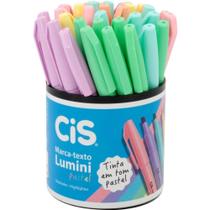 Caneta Marca Texto CIS Lumini TONS Pastel Sortid. Caneta Marca Texto CIS Lumini TONS Pastel Sortid.