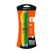 Caneta Marca Texto Color Gel Amarelo e Verde - Jocar Office