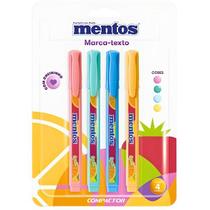 Caneta Marca Texto Destaq Mentos com Cheiro 4Cores Compactor Caneta Marca Texto Destaq Mentos com Cheiro 4Cores Compactor