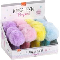 Caneta Marca Texto Divertido Pompom 4 Cores com Carimbo (display com 12 Unidades) Caneta Marca Texto Divertido Pompom 4 Cores com Carimbo (display com 12 Unidades)