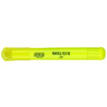 Caneta marca texto em gel retratil cor amarelo fluorescente - brw