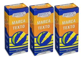 Caneta Marca Texto Fluorescente Brw Caixa Com 12 Kit 3