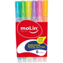 Caneta Marca Texto Fluorescente Glitter 6 Cores Caneta Marca Texto Fluorescente Glitter 6 Cores