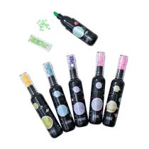 Caneta marca texto garrafinhas mini planetas 6 cores