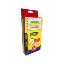 Caneta Marca Texto Gatte Amarela 4MM - Caixa com 12 Unidades Caneta Marca Texto Gatte Amarela 4MM - Caixa com 12 Unidades