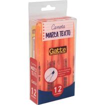 Caneta Marca Texto Gatte Laranja 4MM CX com 12