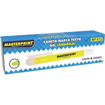 Caneta Marca Texto GEL MP 613 Amarela - Caixa com 06 Unidades