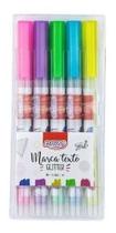 Caneta Marca Texto Glitter 05 Cores Brw Ca2017