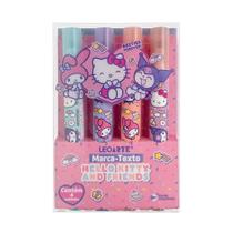 Caneta Marca Texto Hello Kitty e Amigos - Estojo com 4 cores Leo&Leo - 10148