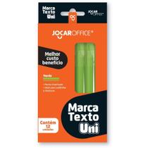 Caneta Marca Texto Jocar UNI Verde Caixa com 12 Unidades