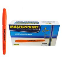 Caneta Marca Texto Laranja com Ponta Chanfrada Masterprint MP612 Pincel MP 612 / Caixa com 12 Unidades