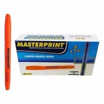 Caneta marca texto laranja mp612 / 12un / masterprint