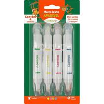 Caneta Marca Texto Leo E Leo Apagavel 4Cores Caneta Marca Texto Leo E Leo Apagavel 4Cores