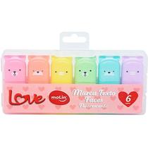 Caneta Marca Texto Love Faces Mini 6 Cores