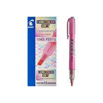 Caneta Marca Texto Lumi Color Soft Rosa Pastel Pilot 12 Und