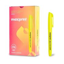 Caneta Marca Texto Lumis Amarela Maxprint 12 Unidades