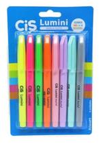 Caneta Marca Texto Lumni 8 cores Pastel + Neon Cis