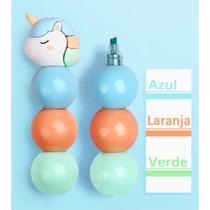 Caneta Marca Texto Magic Unicórnio Desmontável Kawaii Blister c/ 3 Cores
