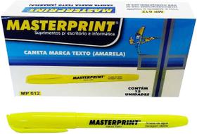 Caneta Marca Texto, Masterprint, Amarela, Caixa com 12