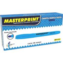 Caneta marca texto masterprint caixa com 12 unidades