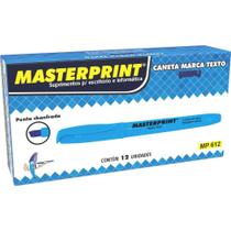 Caneta Marca Texto Masterprint MP 612 Azul Caixa com 12 Unidades Caneta Marca Texto Masterprint MP 612 Azul Caixa com 12 Unidades