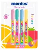 Caneta Marca Texto Mentos Pastel Cheiro Compactor Kit Com 4